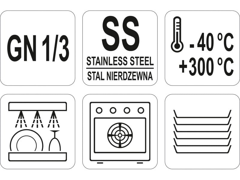 YATO GASTRO Capac de introducere Inox GN 1/3 - 2 | YEO