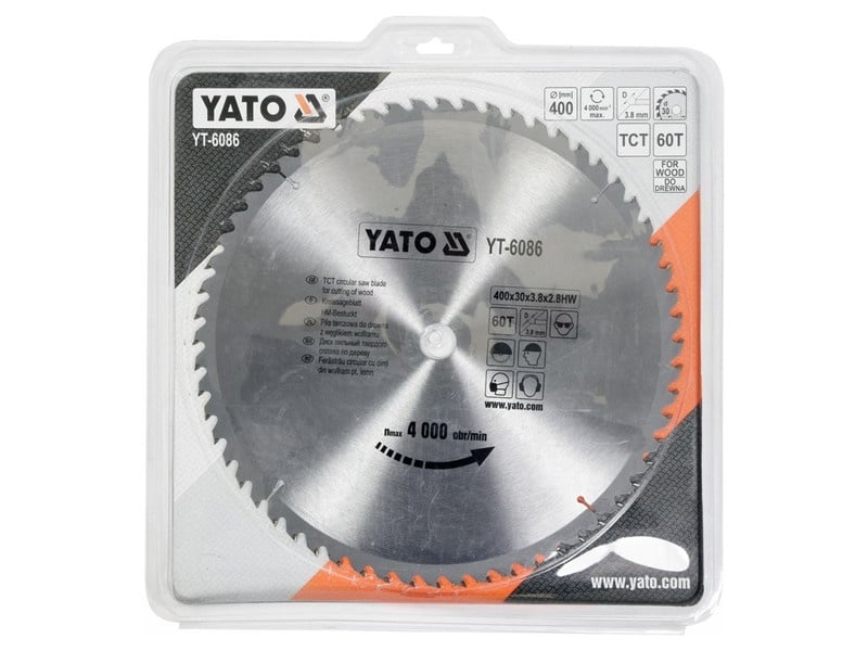 YATO Lamă de ferăstrău pentru lemn 400 x 30 x 2,8 mm / 60T - 2 | YEO