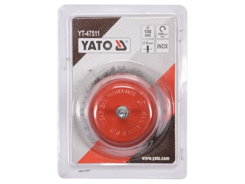 YATO Perie pentru vase de robinet 100 mm inox - 2 | YEO
