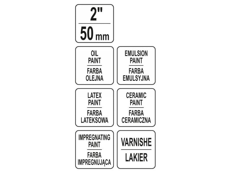 YATO Perie radiator cu mâner din lemn 2" cu peri amestecați - 2 | YEO