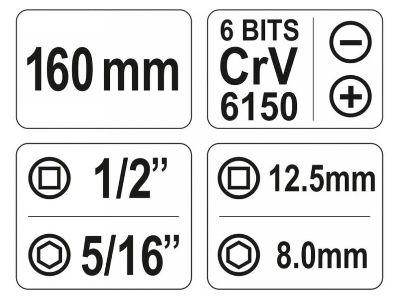 YATO Set de chei manuale cu impact 7 piese - 2 | YEO