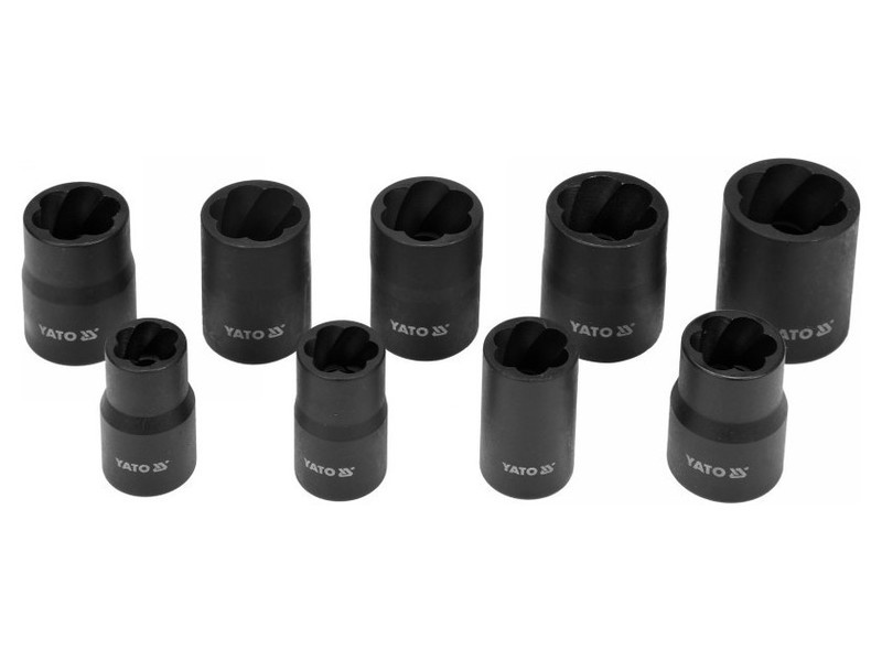 YATO Set de îndepărtare a capului șurubelniței 10 piese 3/8" 10-19 mm - 1 | YEO