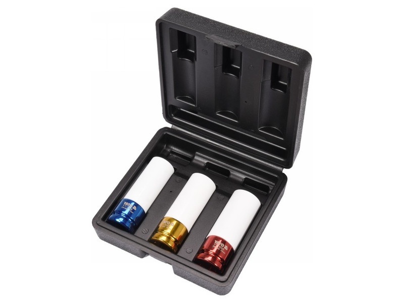 YATO Set de prize pentru jante din aluminiu 3 piese 1/2" 17/19/21 mm CrMo - 2 | YEO