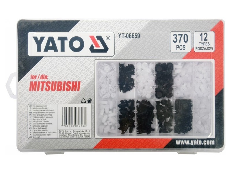 YATO Set patent din plastic 370 piese Mitsubishi - 1 | YEO