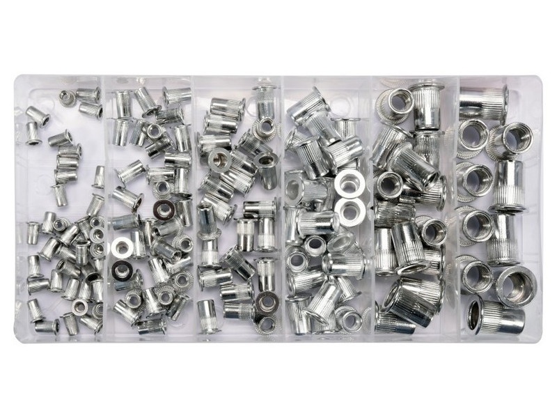 YATO Set piulițe nit din aluminiu 150 piese M3-M10