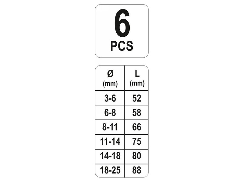 YATO Set șurubelnițe 6 piese M3-M25