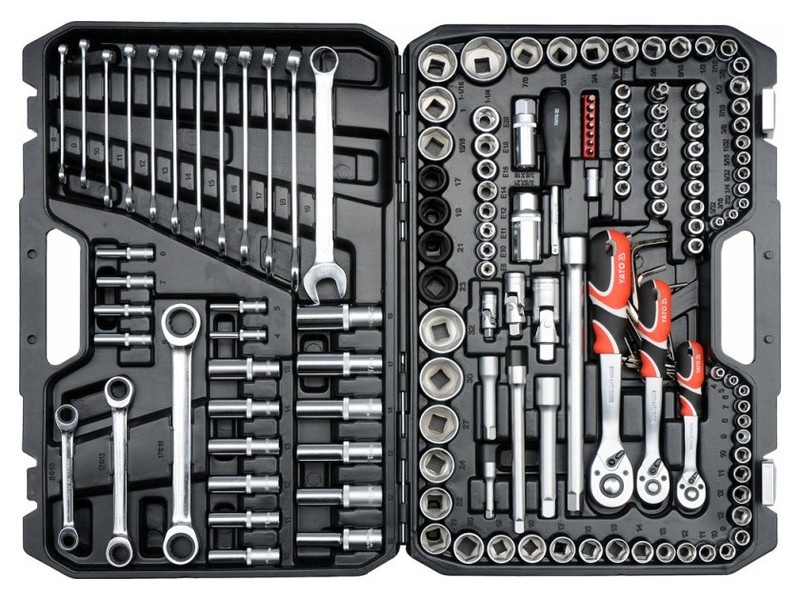 YATO socket set 150 piese 1/4", 3/8", 1/2" CrV - 2 | YEO