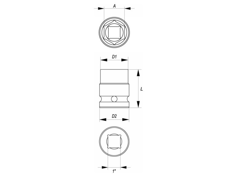 YATO Ștuț pentru mașină 1" 24 mm CrMo - 1 | YEO
