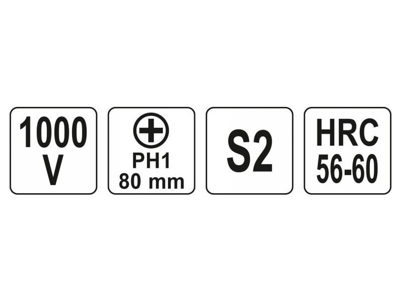 YATO Șurubelniță PH1 x 80 mm izolată până la 1000 V