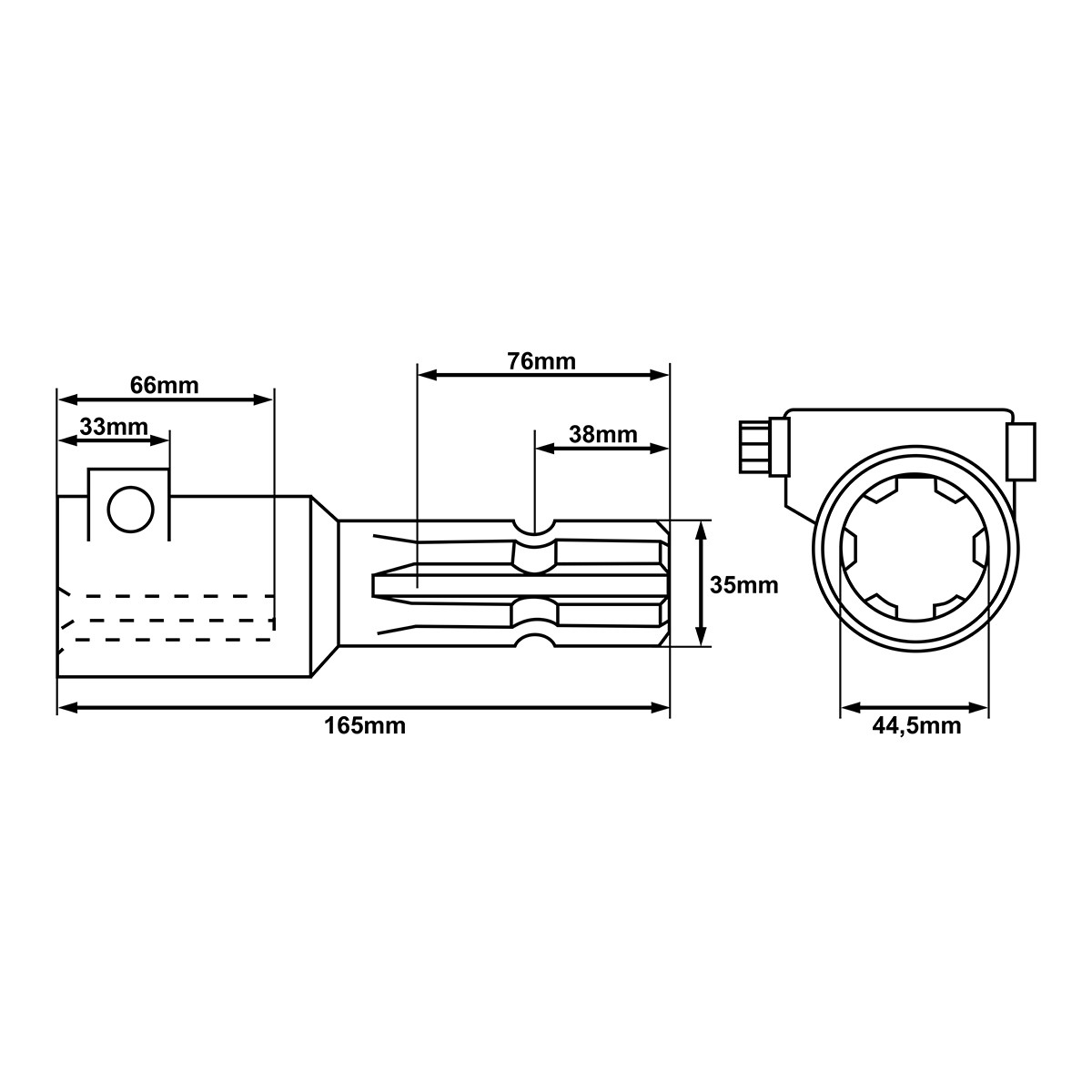 Adaptor cardan trecere Z6 1 3/4 la Z6 1 3/8, Cod: DISCD25, Brand: BRECKNER GERMANY - 3 | YEO
