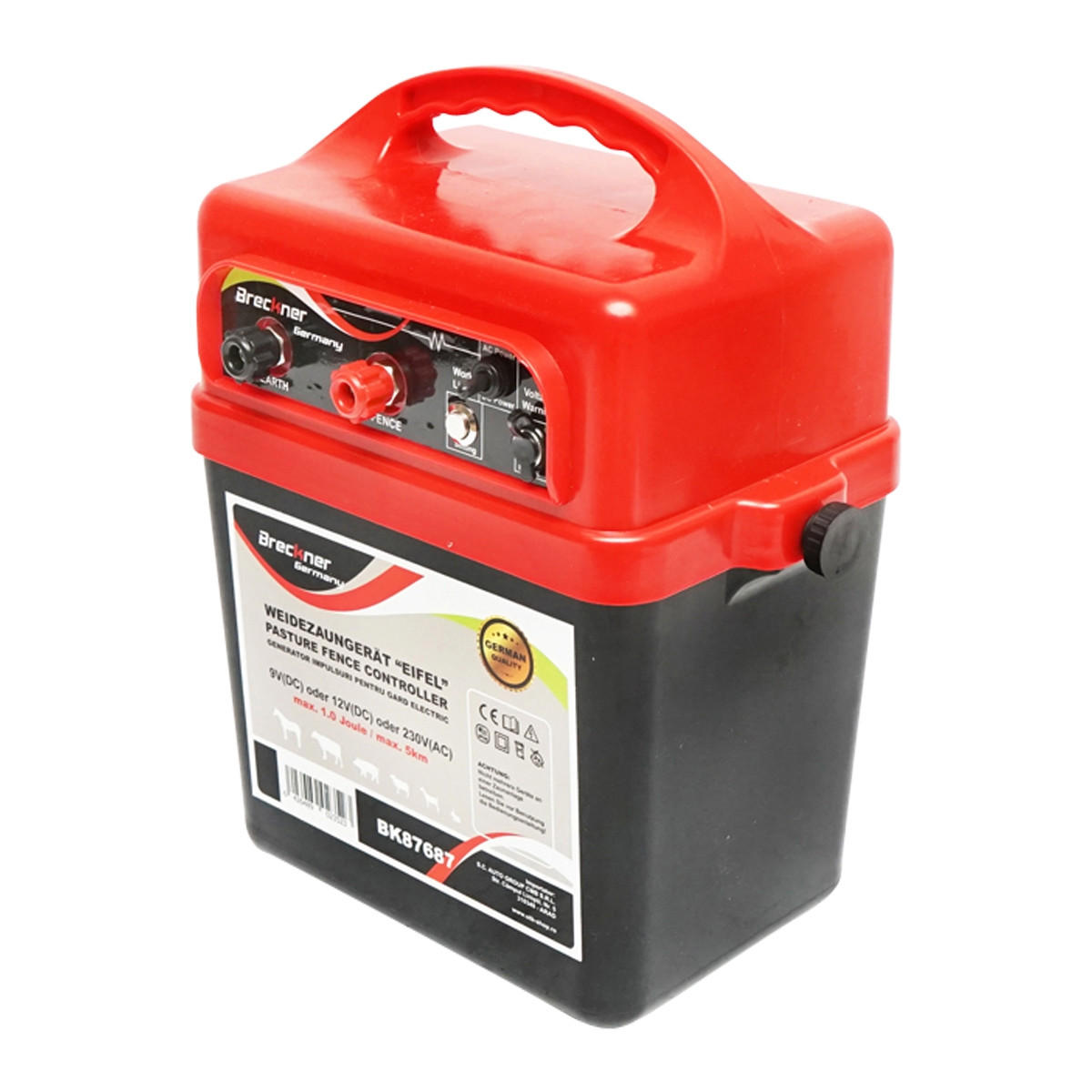 Aparat generator de impulsuri 9-12V sau 220V, 1 Joule, 5km pentru gard electric, Cod: BK87687, Brand: BRECKNER GERMANY - 2 | YEO