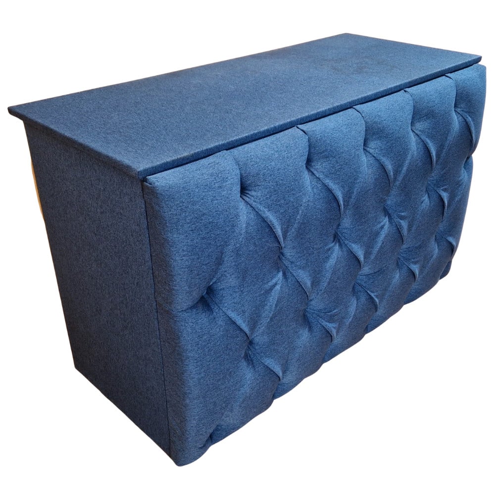 Birou Chesterfield, 120x75x50cm, Luna 30 Blue, Glasspandoor - 1 | YEO