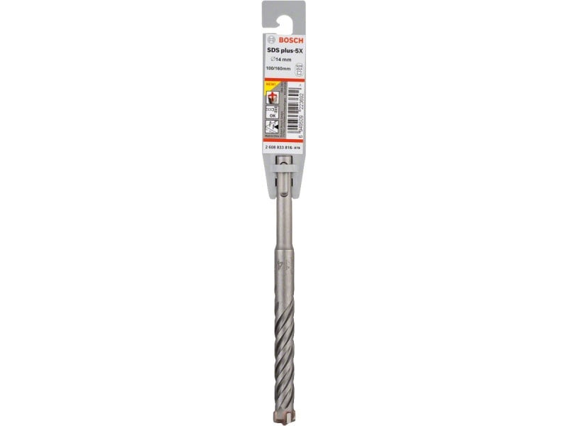 BOSCH 5X Burghiu pentru piatră 14 x 160/100 mm cu patru tăișuri SDS-Plus