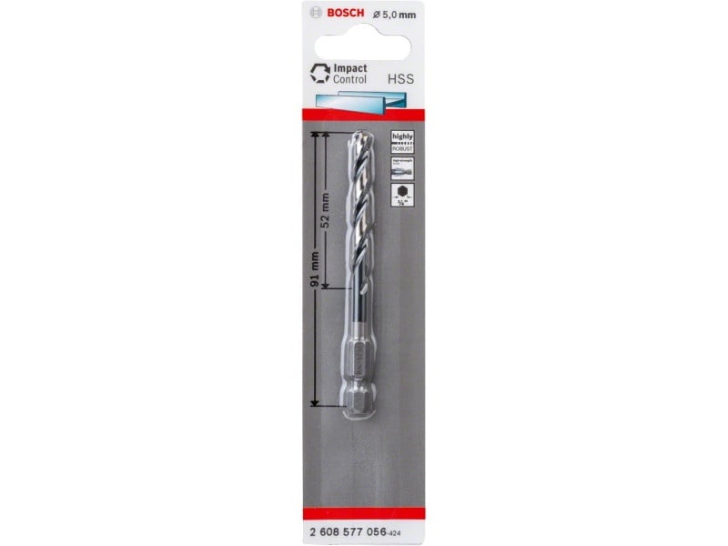 BOSCH Auger 5,0 x 91/52 mm Suport de biți HSS - 1 | YEO