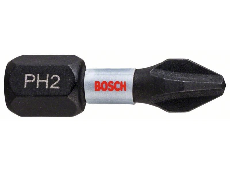 BOSCH Bithegy PH2 x 25 mm 1/4" Control de impact (2 buc)