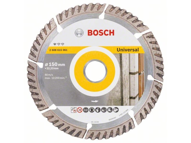 BOSCH Disc de tăiere diamantat 150 x 2,4 x 10 x 22,2 mm segmentat Standard pentru Universal