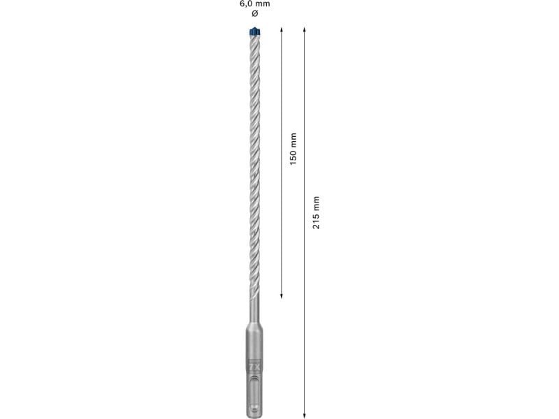 BOSCH EXPERT 7X Burghiu pentru piatră 6 x 215/150 mm cu patru tăișuri SDS-Plus - 2 | YEO