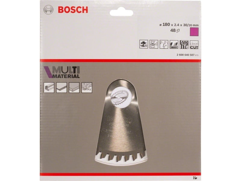 BOSCH Ferăstrău universal 180 x 30/20 x 2,4 mm / 48T MultiMaterial HLTCG - 1 | YEO