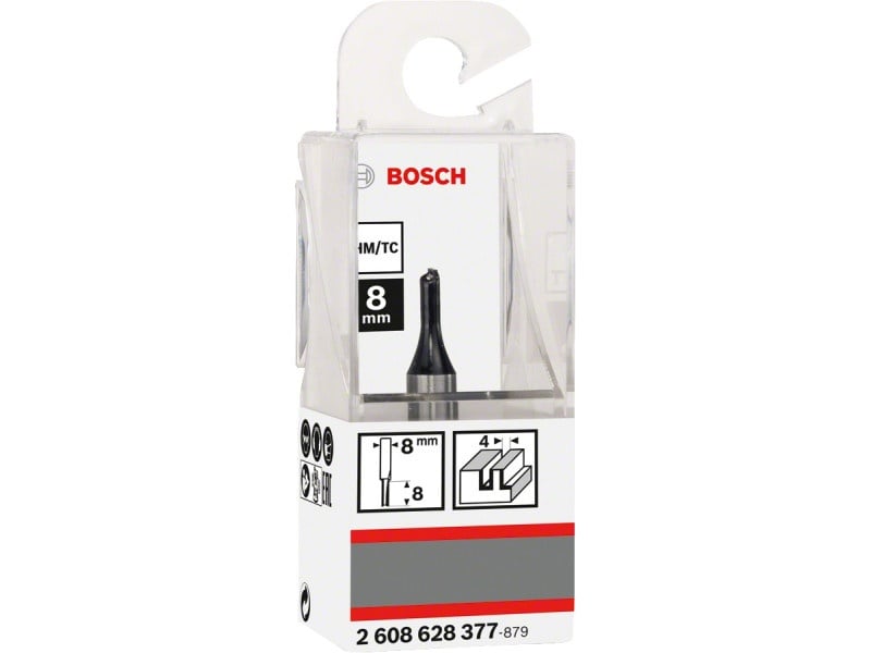 BOSCH Freză cu muchii drepte din carbură 4,0 x 8,0 x 51 x 8 mm