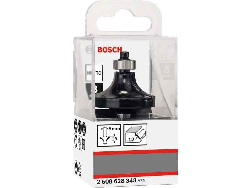 BOSCH Freză de rotunjire din carbură cu nas sferic 36,7 (r=12 mm) x 19 x 60 x 8 mm