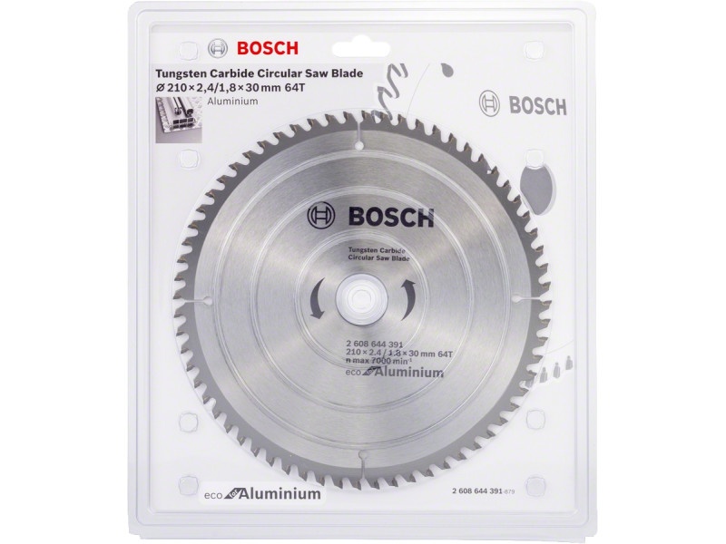 BOSCH Lamă de ferăstrău pentru aluminiu 210 x 30 x 2,2 mm / 64T