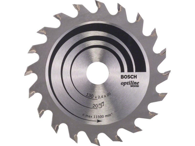 BOSCH Lamă de ferăstrău pentru lemn 130 x 20/16 x 2,4 mm / 20T Optiline Wood ATB