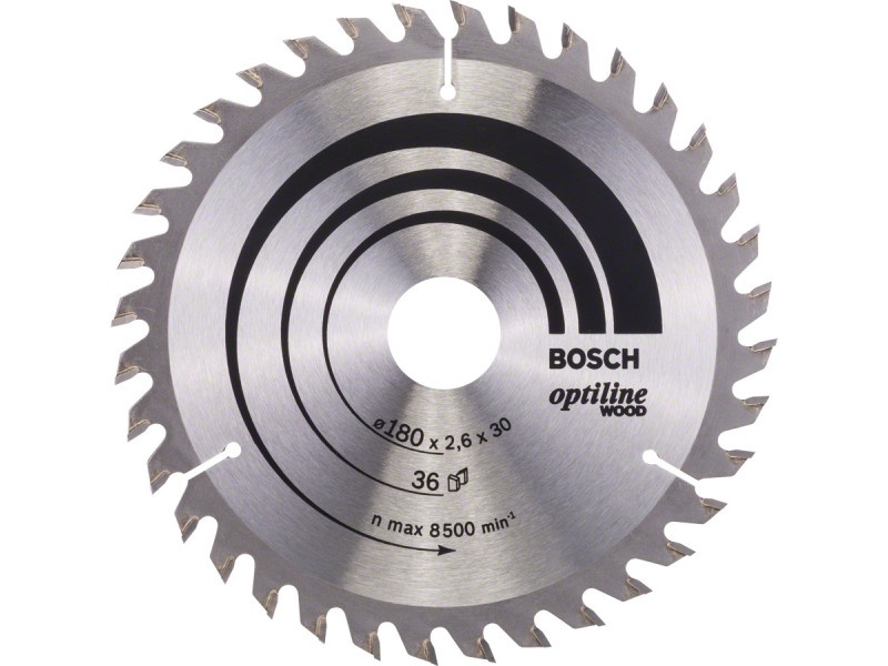 BOSCH Lamă de ferăstrău pentru lemn 180 x 30/20 x 2,6 mm / 36T Optiline Wood ATB