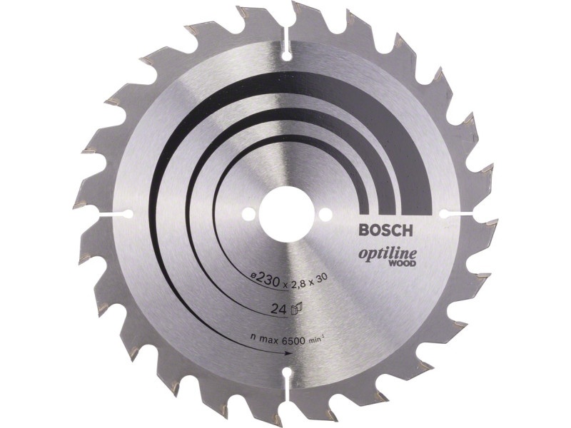 BOSCH Lamă de ferăstrău pentru lemn 230 x 30 x 2,8 mm / 24T Optiline Wood ATB