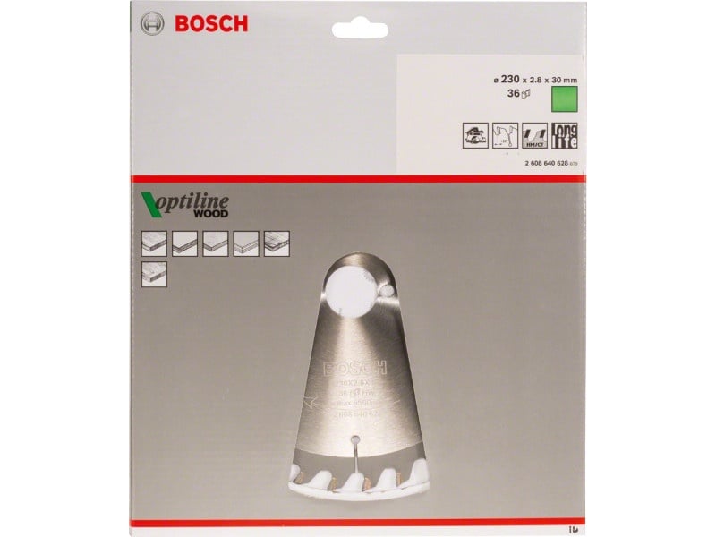 BOSCH Lamă de ferăstrău pentru lemn 230 x 30 x 2,8 mm / 36T Optiline Wood ATB