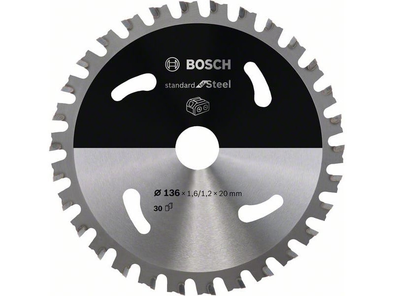 BOSCH Lamă de ferăstrău pentru metal 136 x 1,6 x 20 mm / 30T Standard pentru oțel