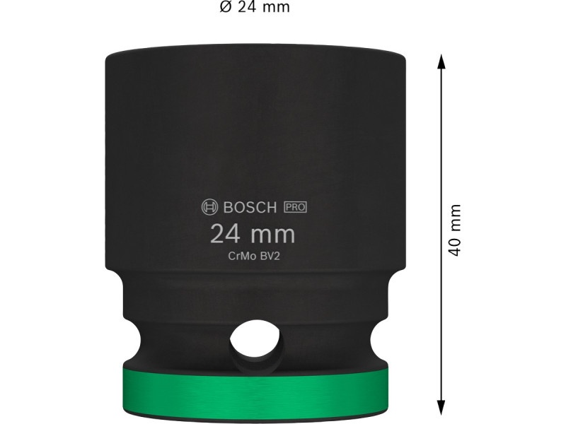 BOSCH PRO Cheie tubulară 1/2" 24 mm CrMo - 1 | YEO