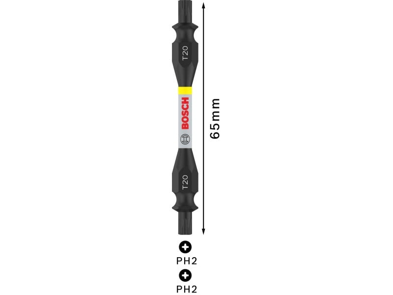 BOSCH PRO Cuțit de impact cu vârf dublu T20 x 65 mm