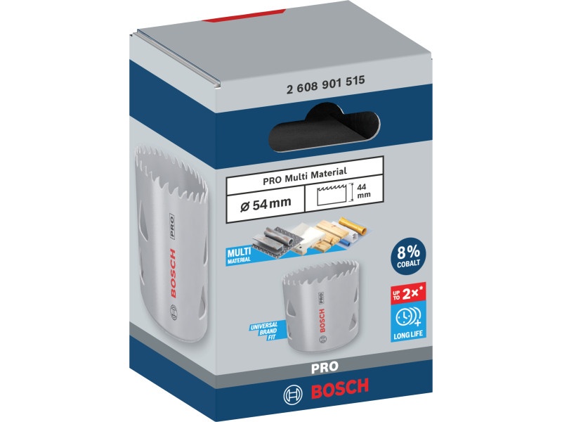 BOSCH PRO Freze circulare 54 mm (8% cobalt) filetate Multi Material - 1 | YEO