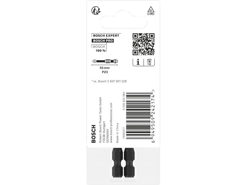 BOSCH PRO Impact bit punct PZ3 x 55 mm 1/4" (2 bucăți) - 4 | YEO