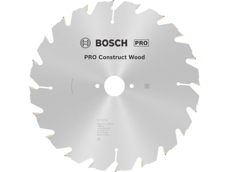 BOSCH PRO Pânză de ferăstrău pentru lemn 250 x 30 x 3,2 mm / 20T Construct Wood