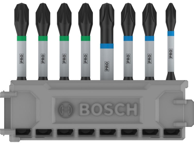 BOSCH PRO set de vârfuri de biți 8 bucăți 55 mm (PH1, PH2 x 2, PH3, PZ1, PZ2 x 2, PZ3) Pick & Click