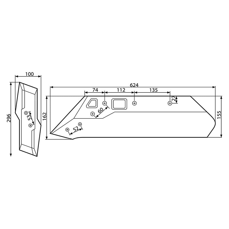 Brazdar stanga cu dalta 622213/L Kuhn 162x624mm, Cod: UTB101.31.225, Marca: UTB - 3 | YEO