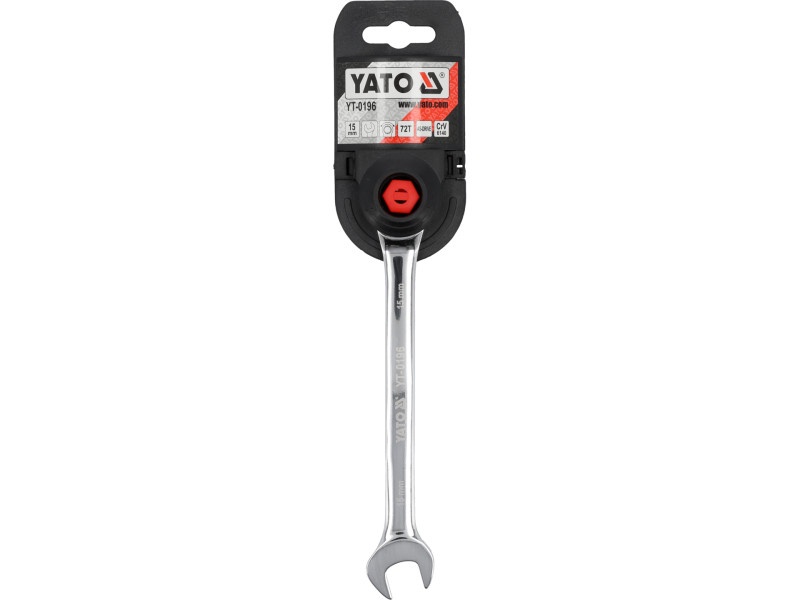 Cheie cu clichet YATO Star 15 mm / 200 mm 72T CrV - 1 | YEO