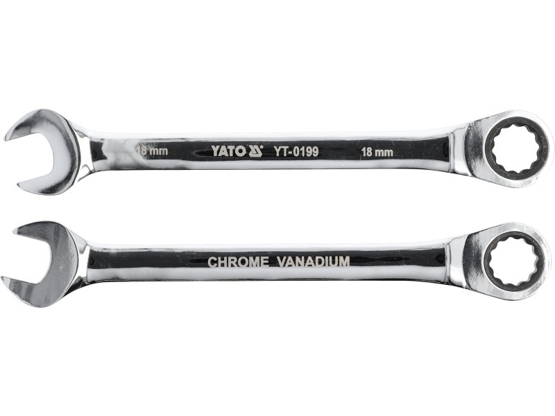 Cheie cu clichet YATO Star 18 mm / 235 mm 72T CrV - 2 | YEO