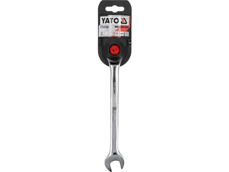 Cheie cu clichet YATO Star 21 mm / 290 mm 72T CrV - 2 | YEO