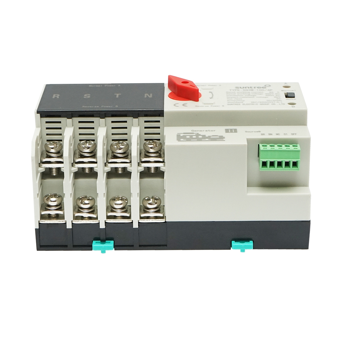 Comutator ATS trifazat 400V Dual Power, separator automat de la panouri fotovoltaice la retea ATS-4P-63A,Cod: BK78020, Brand: SUNTREE - 2 | YEO