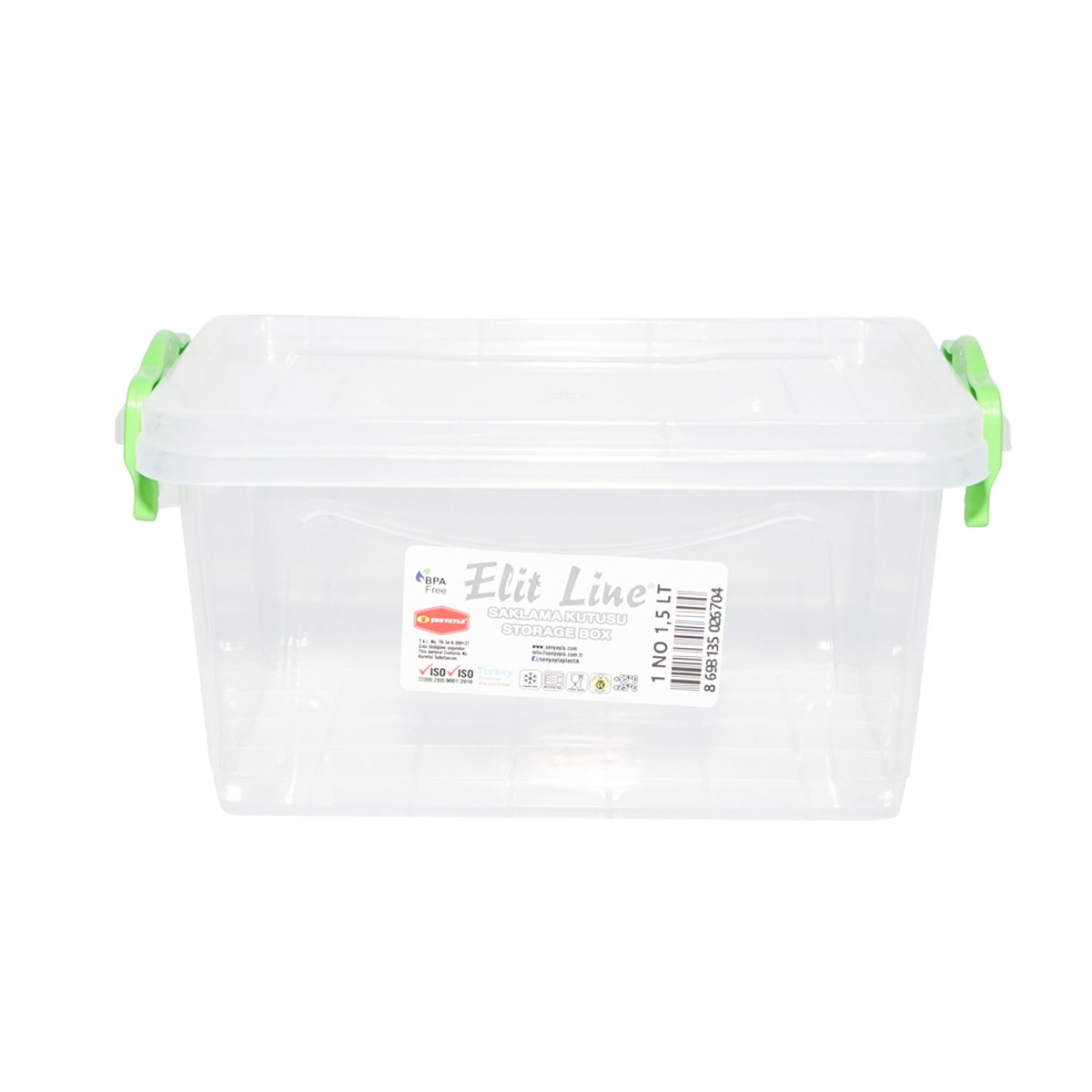 Cutie depozitare 1.5L cu capac din plastic, transparenta 210x140x100mm, Cod: DISLK08, Brand: BRECKNER GERMANY