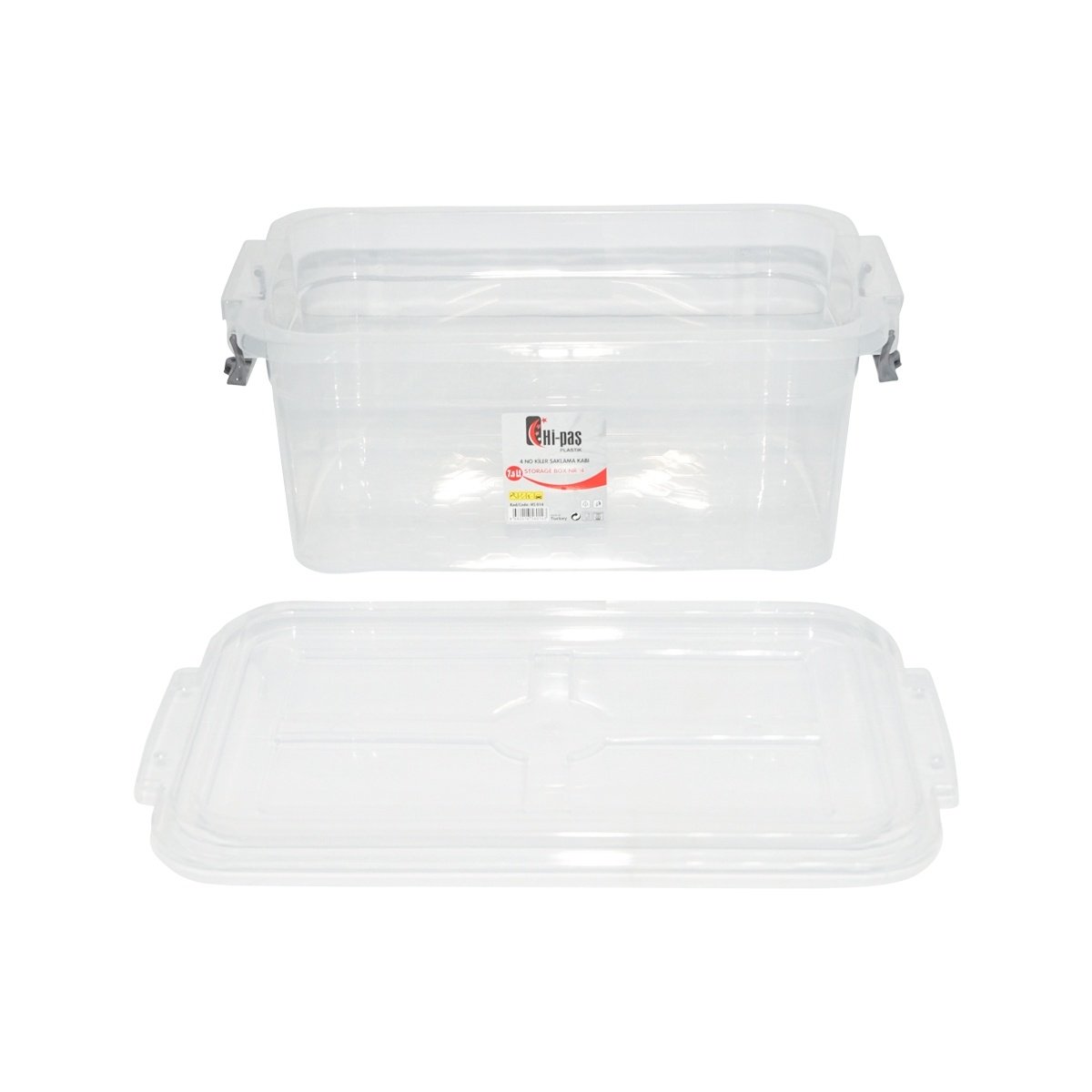 Cutie depozitare 7.5L cu capac din plastic, transparenta 220x340x140mm, Cod: DISLK03, Brand: BRECKNER GERMANY - 3 | YEO