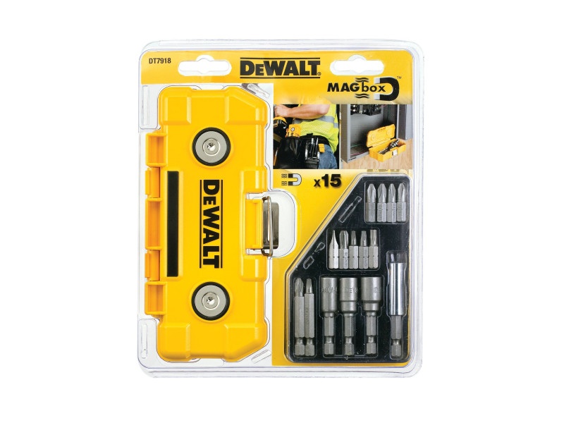 DEWALT MagBox set de vârfuri de biți 15 piese