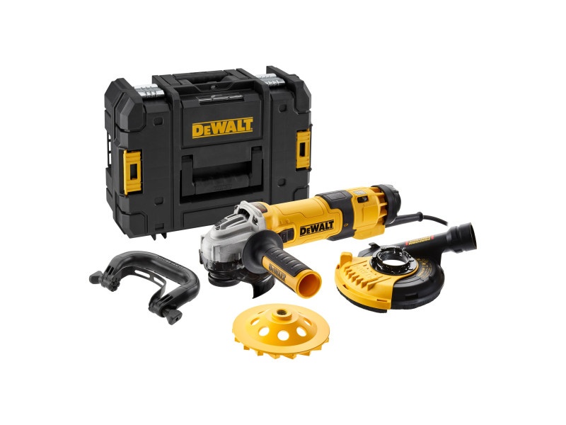DEWALT Set de șlefuit beton 125 mm (viteză variabilă, pornire ușoară) / 1500 W
