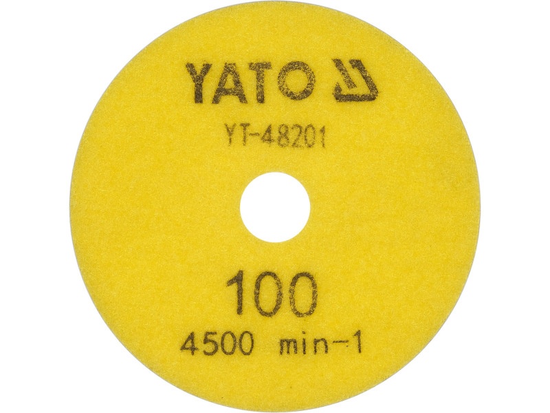 Disc diamantat de șlefuire și lustruire YATO Velcro 100 mm / P100 umed/uscat