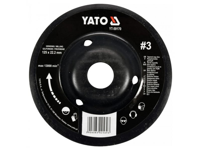 Disc pentru mop fin YATO #3 125 x 22,2 mm