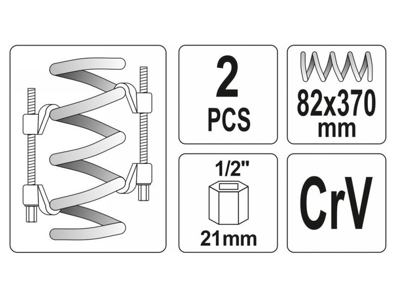 Extractor de arc YATO 82 x 370 (2 bucăți)