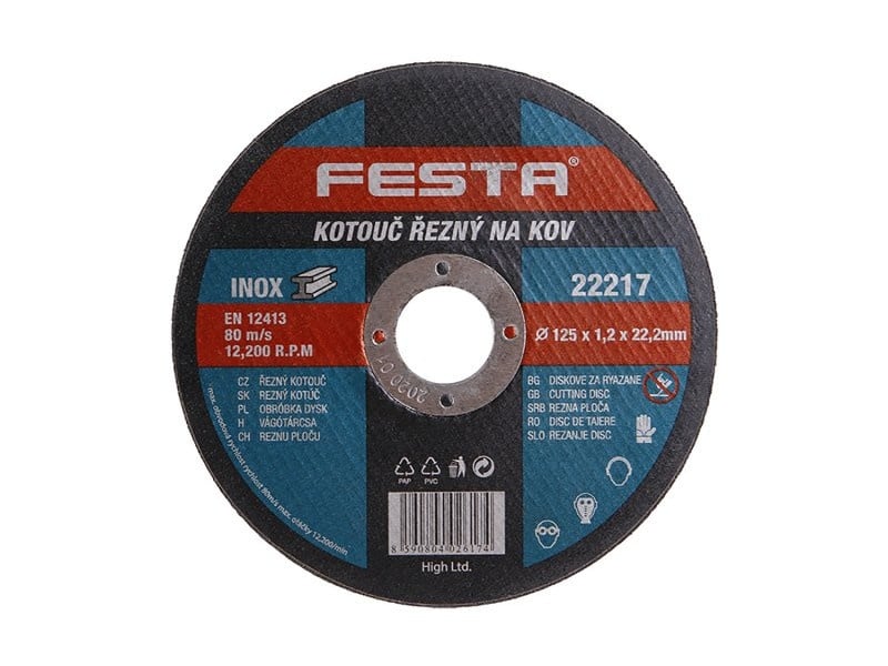 FESTA Disc de tăiat pentru metal 125 x 1,2 x 22,2 mm inox