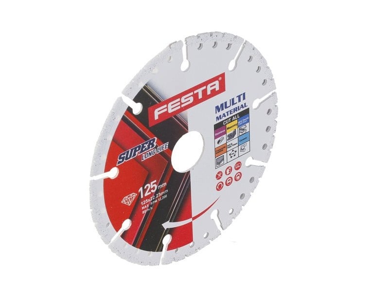 FESTA Disc universal de tăiere cu diamant 125 x 1,8 x 22,2 mm segmentat